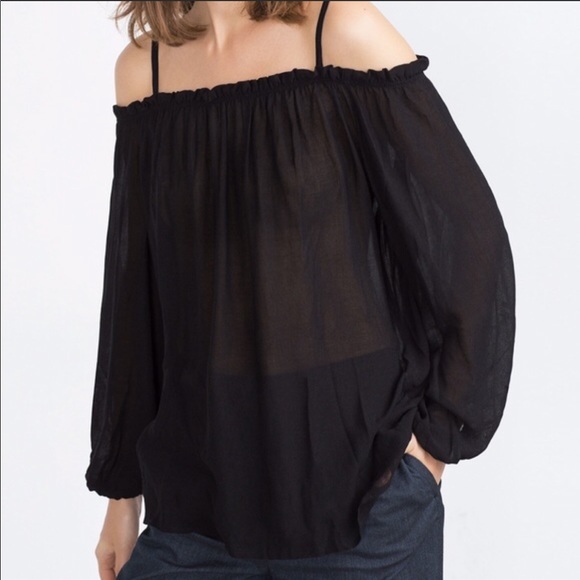 Zara Woman off shoulder blouse XS - Picture 1 of 2